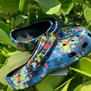 Crocs Classic Tie Dye Graphic Clog | Turq Tonic/ Multi